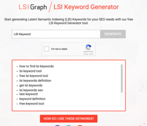 lsi keyword Generator Tools