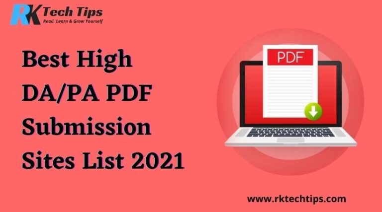 Top 100+ High DA PDF Submission Sites List (Updated)