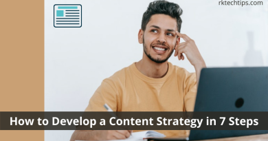A person thinking about how to develop a content strategy: How to Develop a Content Strategy in 7 Steps