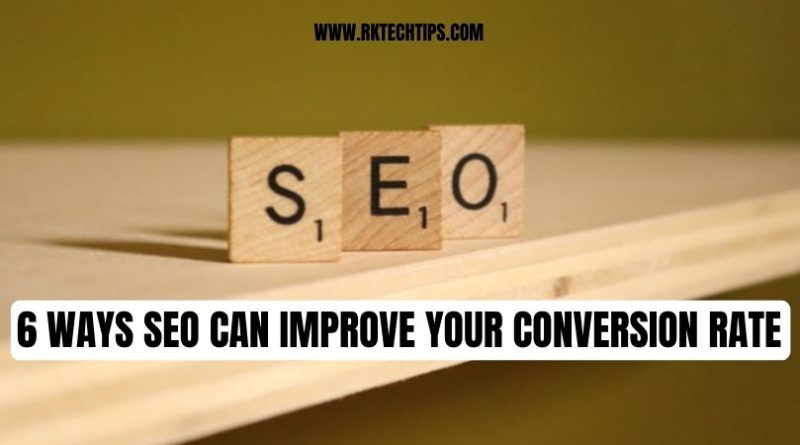 Photo of wooden blocks spelling SEO as a featured image for an article about ways SEO can improve conversion rate