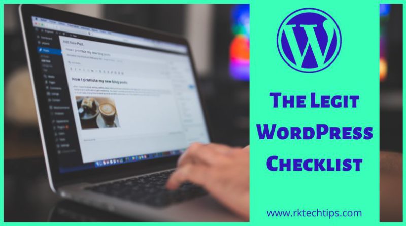 The Legit WordPress Checklist